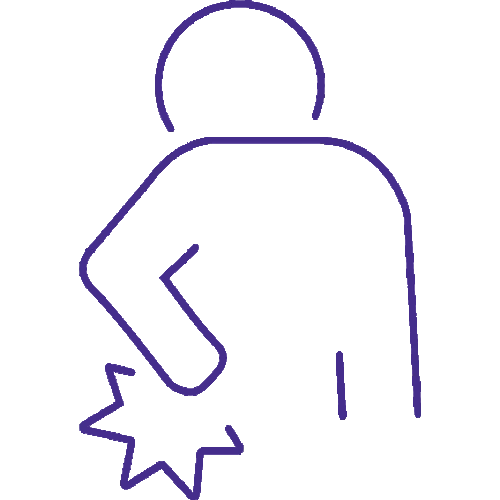 pain icon - man with back pain